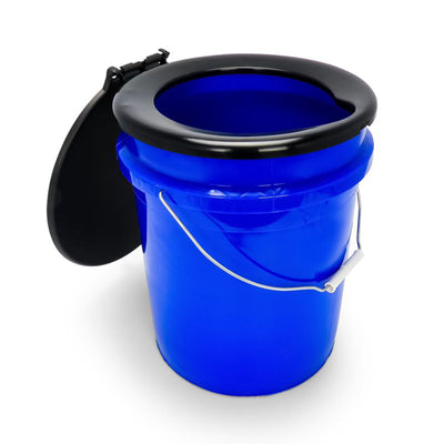 Camco RV Portable Outdoor 5 Gallon Toilet Bucket Kit with Seat & Lid Attachment