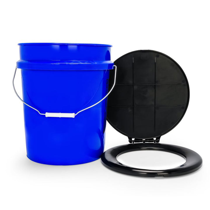 Camco RV Portable Outdoor 5 Gal Toilet Bucket Kit w/ Seat & Lid Attachment(Used)
