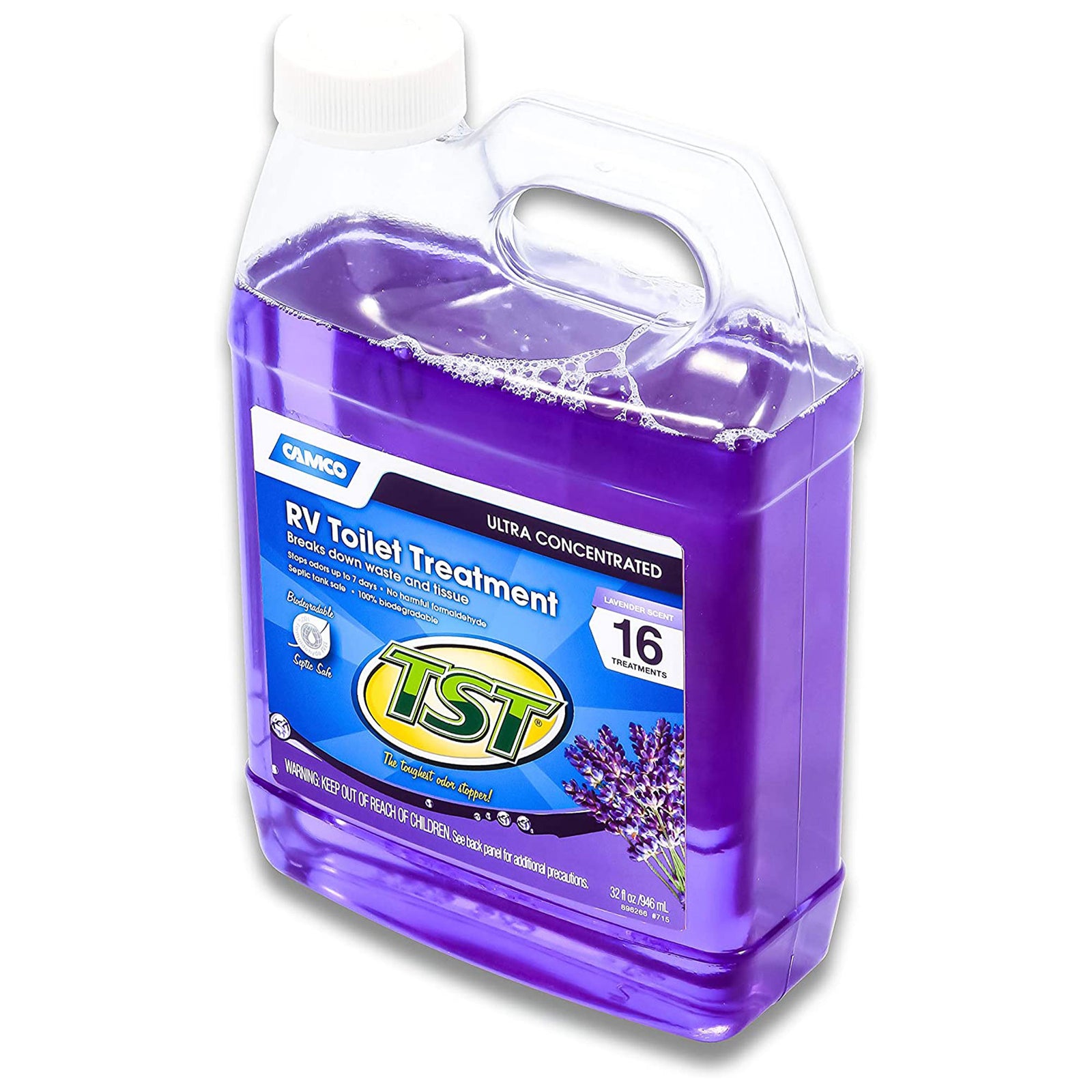 Camco TST MAX 32 oz Ultra Concentrated RV Toilet Waste Odor Treatment, Lavender - VMInnovations