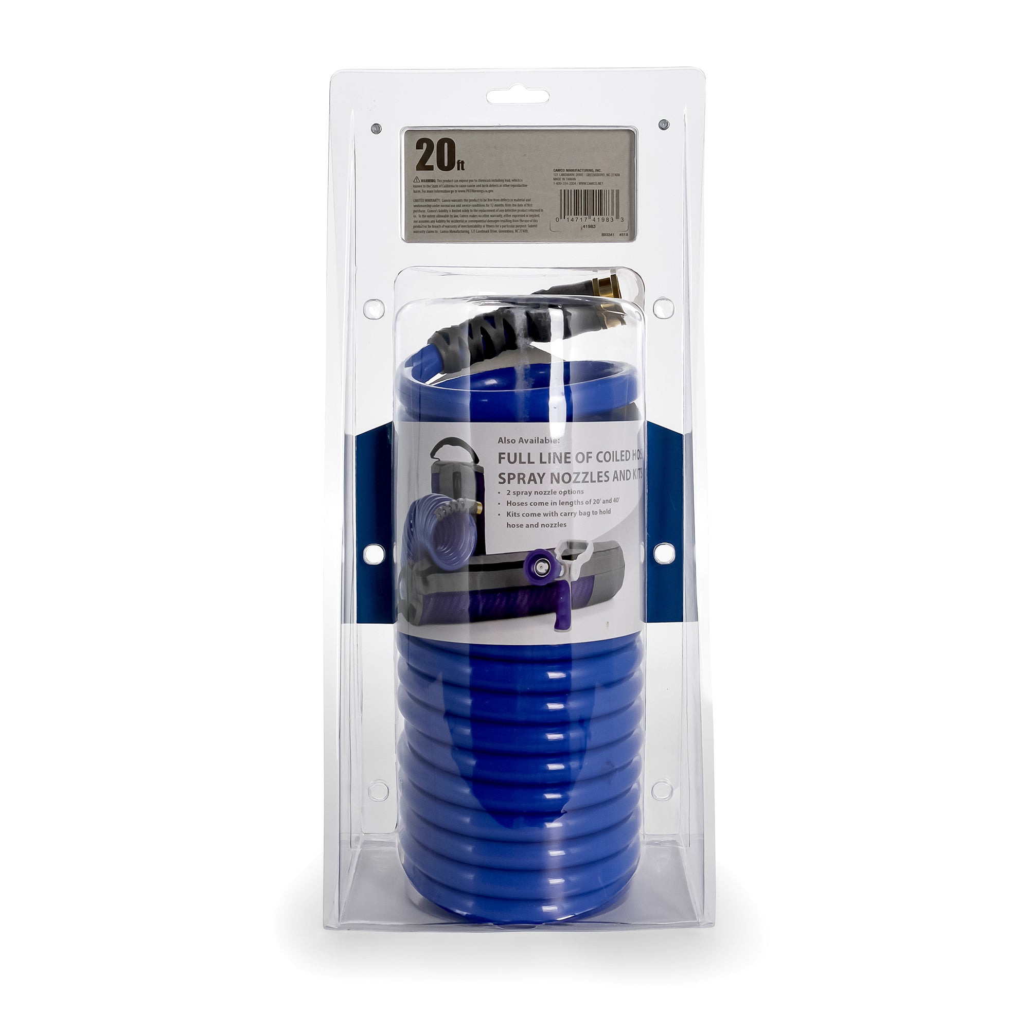 Camco 20 Ft Marine & Garden Coiling Water Hose w/Brass Fittings (Open Box) - VMInnovations