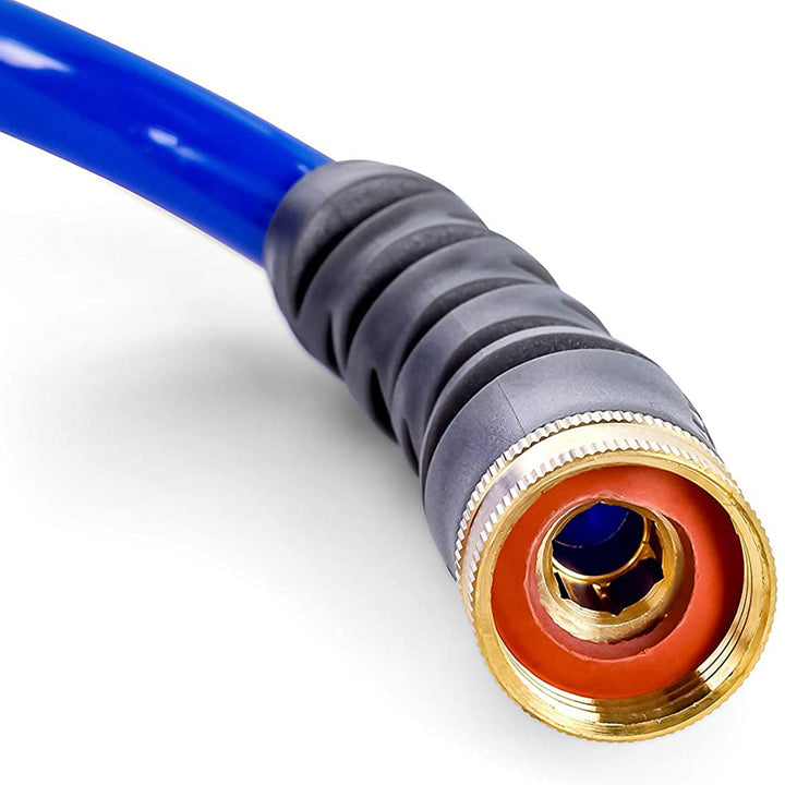 Camco 20 Ft Marine & Garden Coiling Water Hose w/Brass Fittings (Open Box)