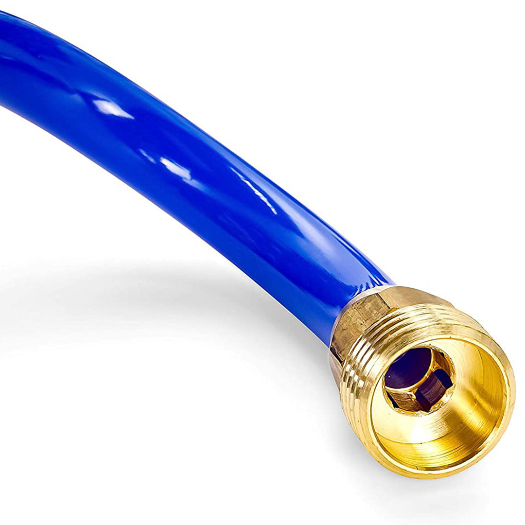 Camco 20 Ft Marine & Gardening Self Coiling Water Hose w/Brass Fittings (Open Box)