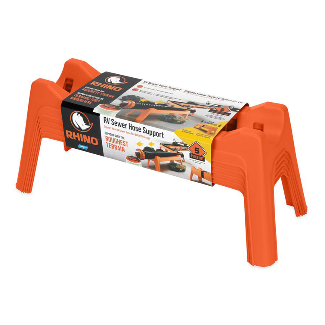 Camco Rhino RV Sewer Hose Support Kit for Stable Drainage,(5pk)(Open Box) - VMInnovations