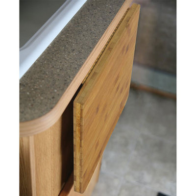 Camco 12'' x 13.5'' x 0.75'' Bamboo Accents RV Wood Countertop Extension, Brown