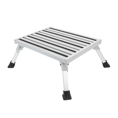 Camco 43677 Fixed Height Aluminum Platform Step Stool with Rubber Feet(Open Box) - VMInnovations