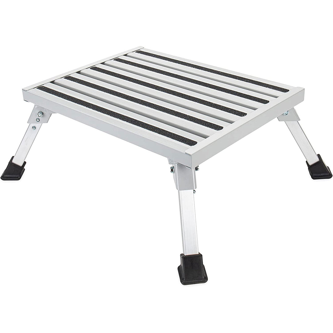 Camco 43677 Fixed Height Aluminum Platform Step Stool with Rubber Feet(Open Box)
