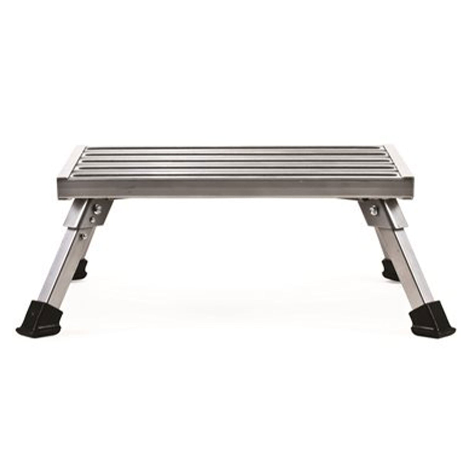 Camco 43677 Fixed Height Aluminum Platform Step Stool with Rubber Feet(Open Box) - VMInnovations