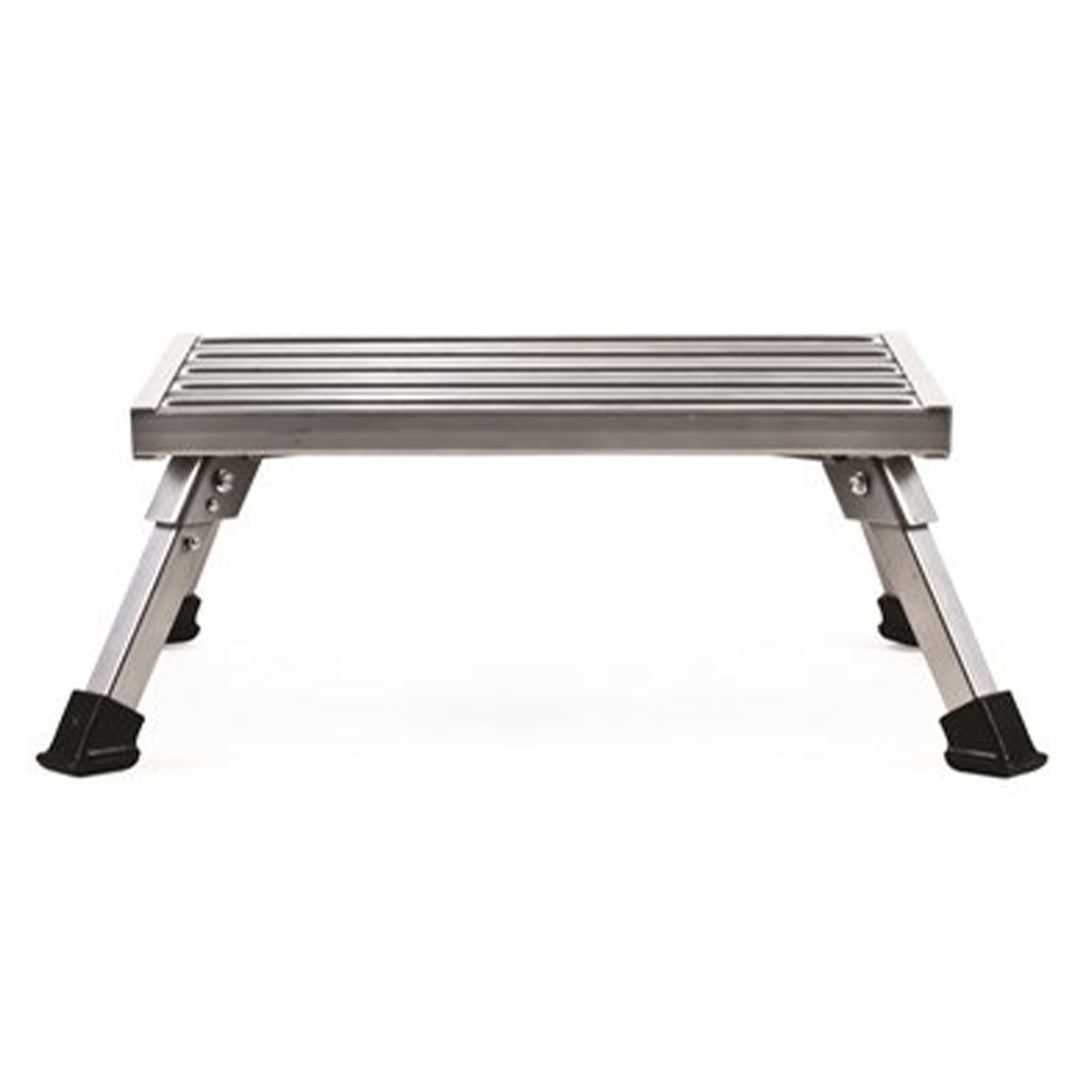 Camco 43677 Fixed Height Aluminum Platform Step Stool with Rubber Feet(Open Box)