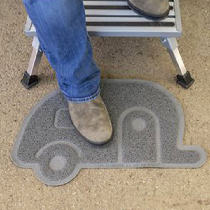 Camco 43677 Fixed Height Aluminum Platform Step Stool with Rubber Feet(Open Box)