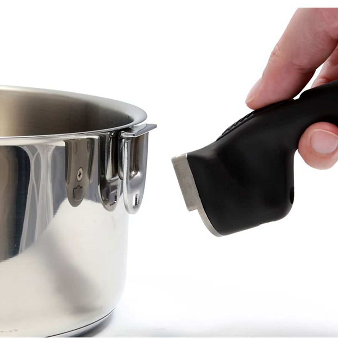 7 Piece Stainless Steel Cookware Nesting Set w/Handle & Storage Strap (Open Box) - VMInnovations