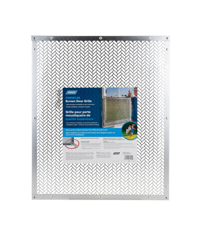 Camco Premium Lower RV Adjustable Protective Metal Screen Door Grille, Silver - VMInnovations