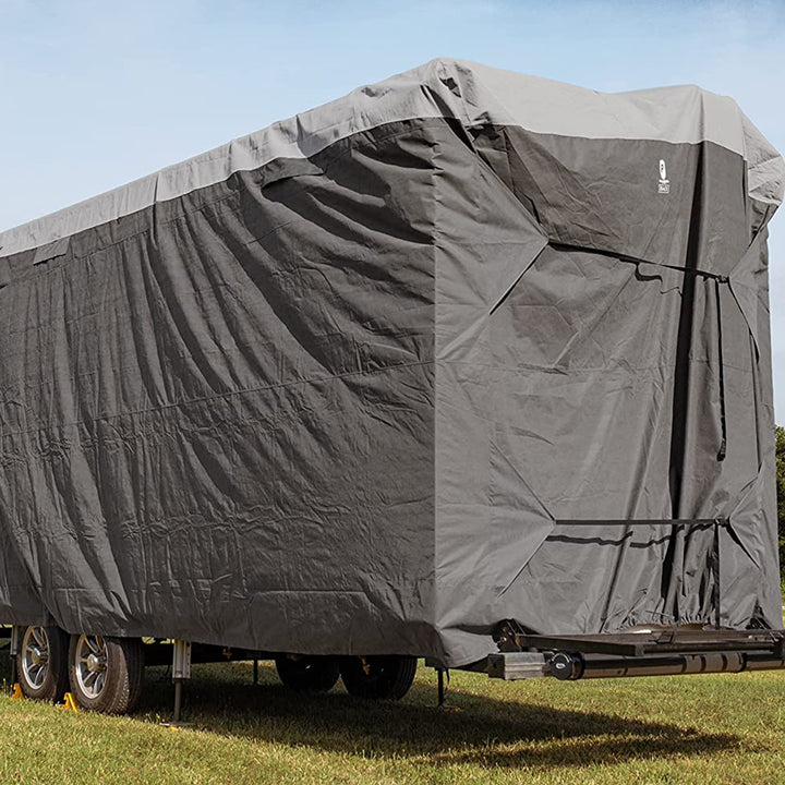 Camco 34-36' 5th Wheel RV Cover w/Zipper Doors & Covered Air Vents (Open Box)