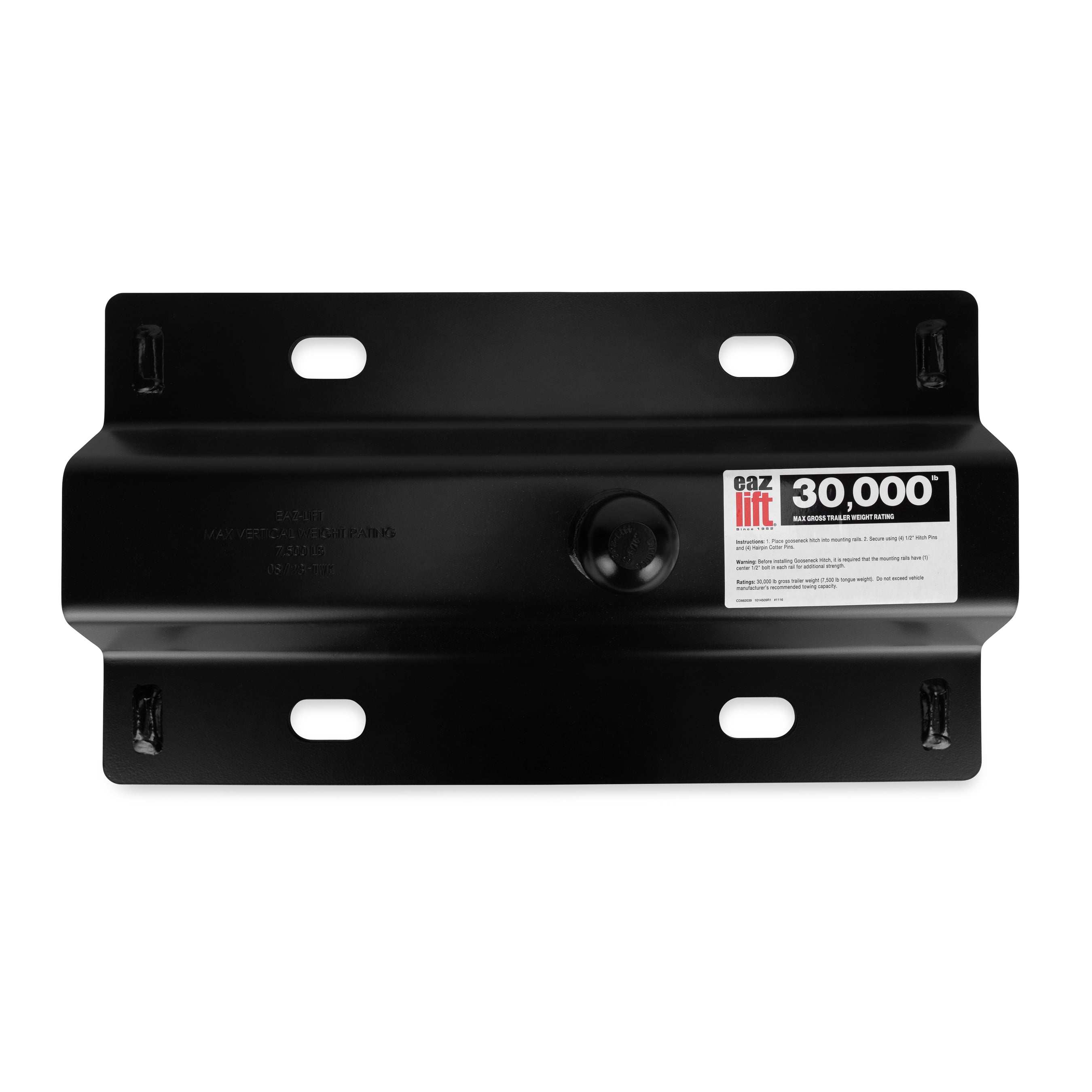 EazLift Universal Fit Gooseneck Ball Plate for In-Bed 5th Wheel Rails (Open Box)