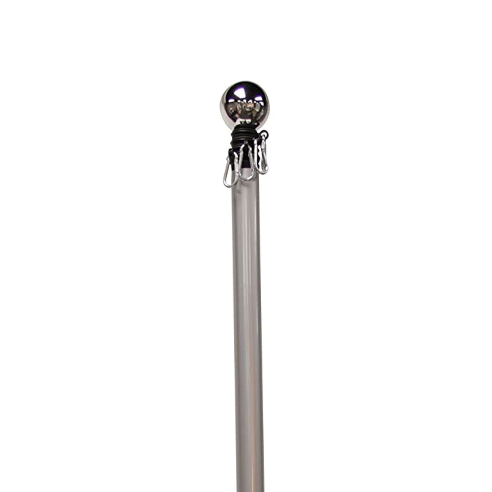 Camco 16ft Portable Telescoping Fiberglass Flagpole w/Tire Anchored Flag Holder - VMInnovations