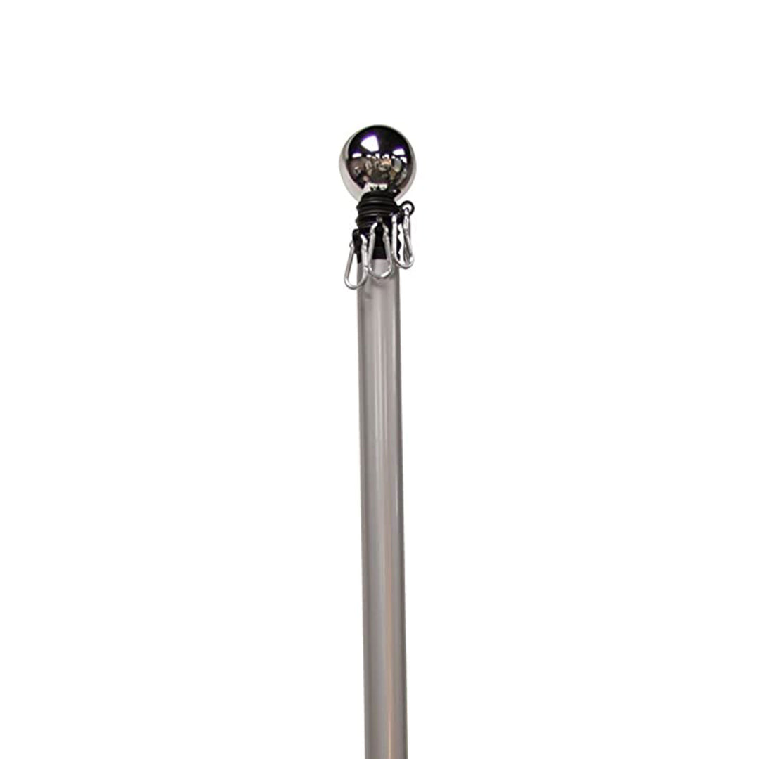 Camco 16ft Telescoping Fiberglass Flagpole w/Tire Anchored Flag Holder(Open Box) - VMInnovations