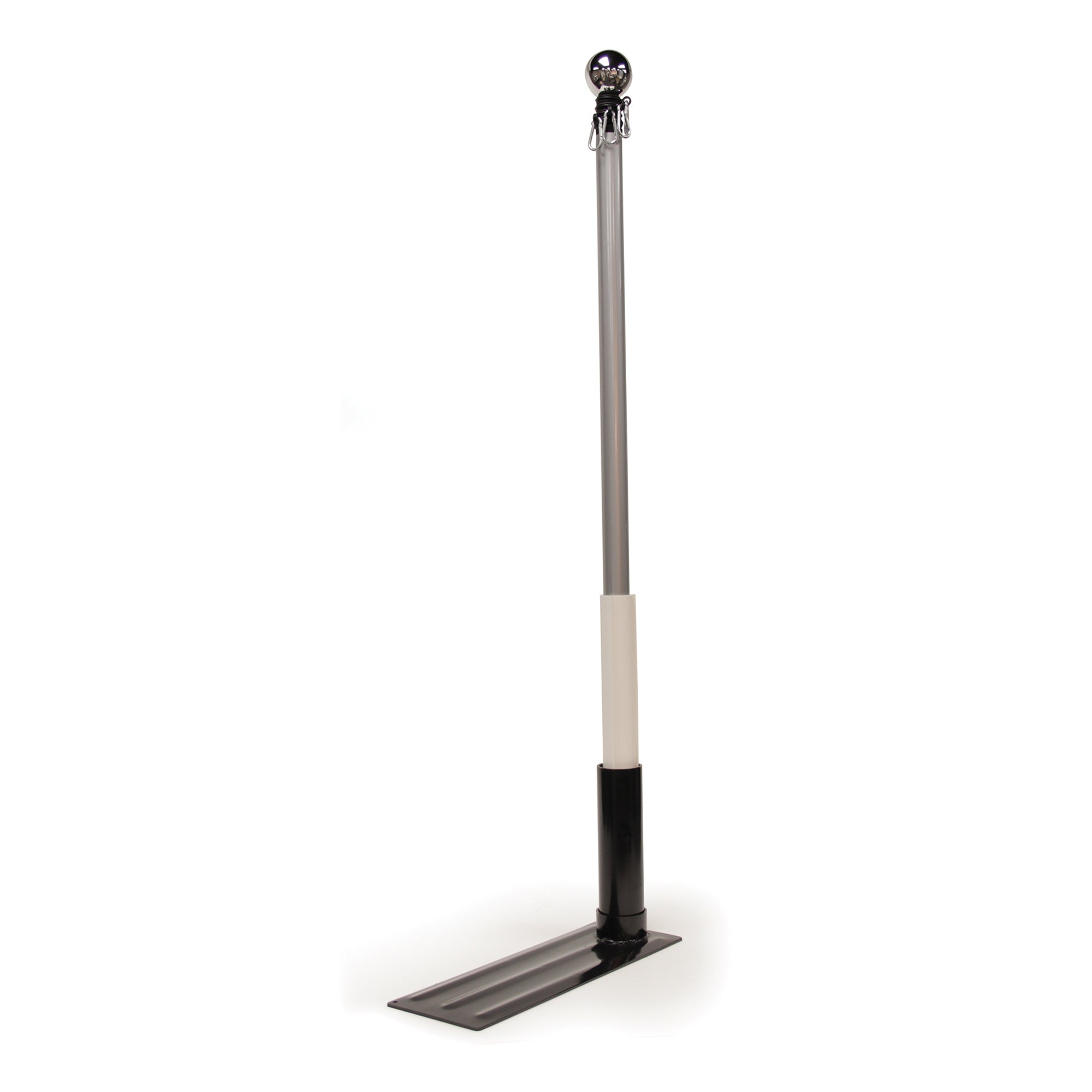 Camco 16ft Telescoping Fiberglass Flagpole w/Tire Anchored Flag Holder(Open Box)