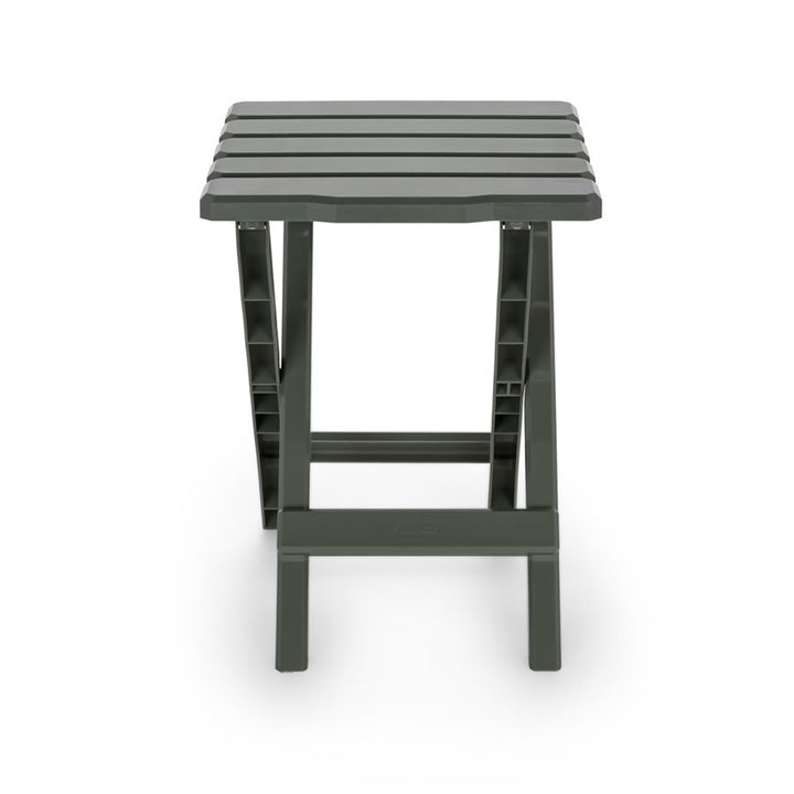 Camco Adirondack Portable Outdoor Camping Small Plastic Folding Side Table, Sage