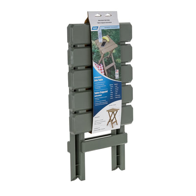 Camco Portable Outdoor Camping Small Plastic Folding Side Table, Sage (Used) - VMInnovations