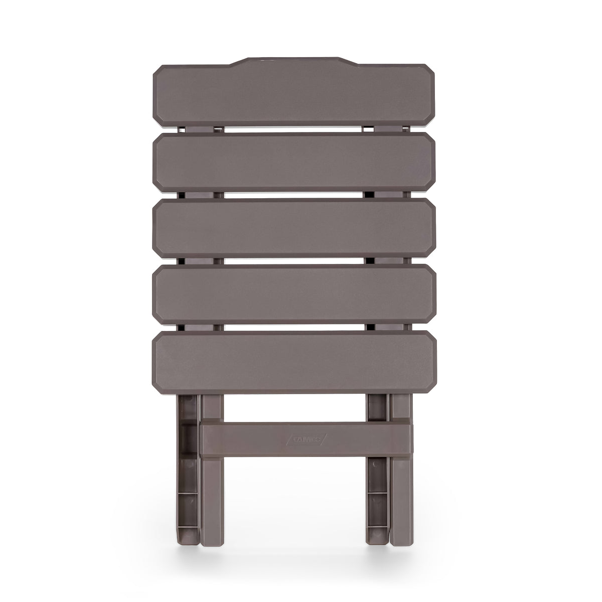 Camco Adirondack Portable Outdoor Camping Plastic Side Table, Taupe (Open Box)