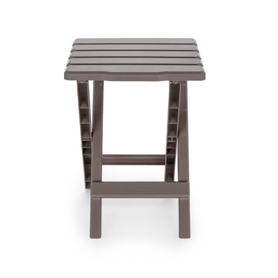 Camco Adirondack Portable Outdoor Camping Plastic Folding Side Table,Taupe(Used)