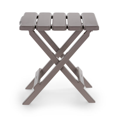 Camco Adirondack Portable Outdoor Camping Plastic Folding Side Table,Taupe(Used)