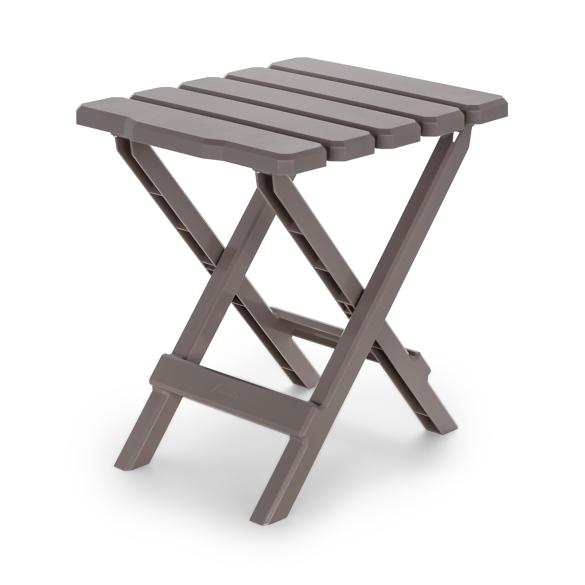 Camco Adirondack Portable Outdoor Camping Plastic Folding Side Table,Taupe(Used)