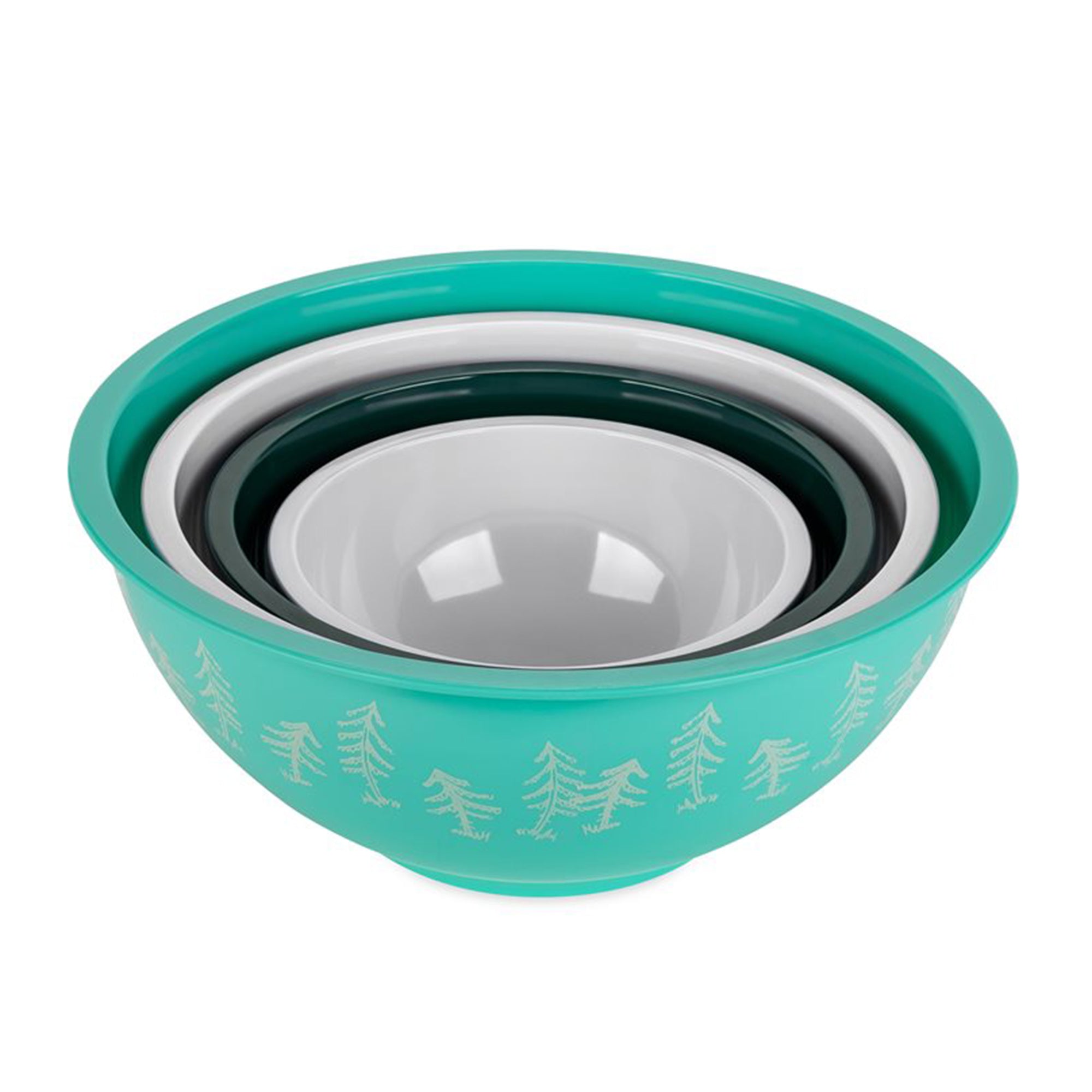 Camco Life is Better at The Campsite 8 Piece Melamine Nesting Bowl Set with Lids - VMInnovations