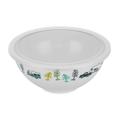 Camco Life is Better at The Campsite 8 Piece Melamine Nesting Bowl Set with Lids - VMInnovations