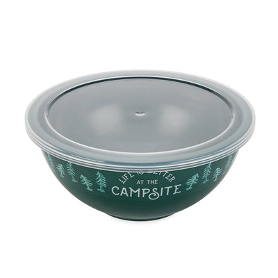 Camco Life is Better at The Campsite 8 Piece Melamine Nesting Bowl Set with Lids - VMInnovations