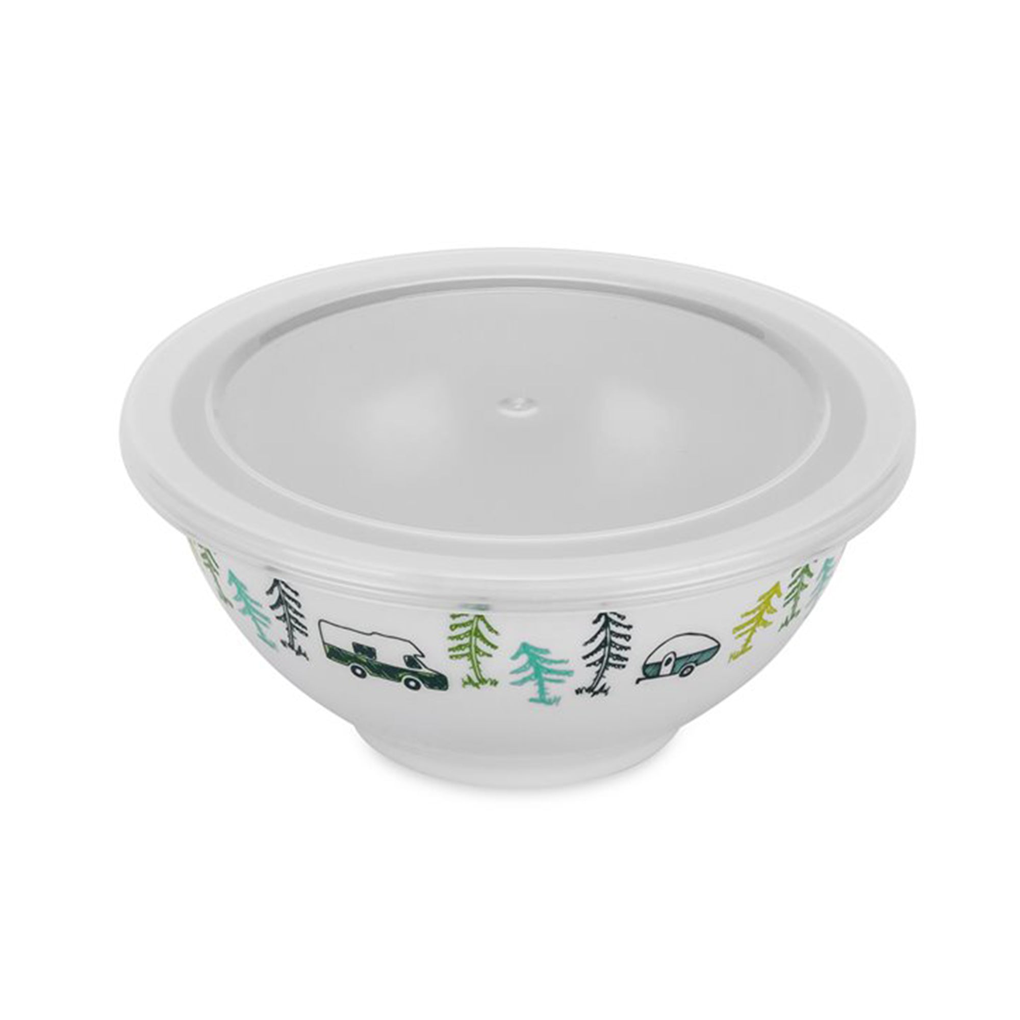 Camco Life is Better at The Campsite 8 Piece Melamine Nesting Bowl Set with Lids - VMInnovations