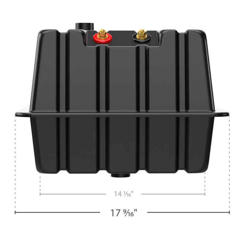 Vented RV/Marine Double SideBySide Polymer Battery Box Set, Black (Open Box)