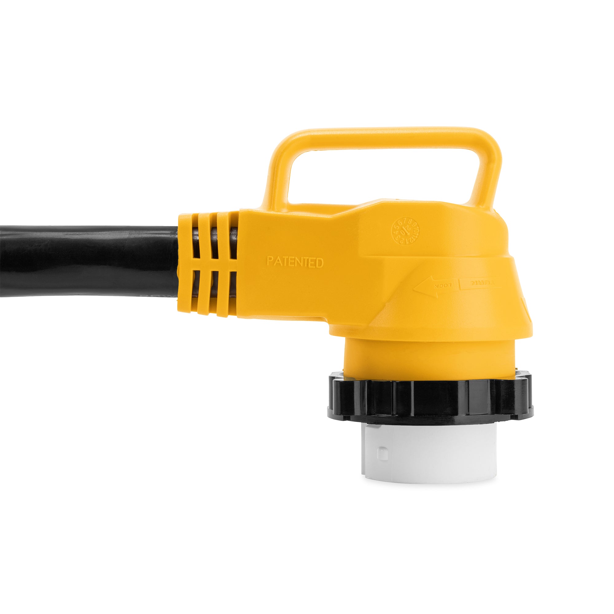 Camco Power Grip 18" Dogbone Adapter w,50 Amp Locking Male & Female,Yellow(Used)