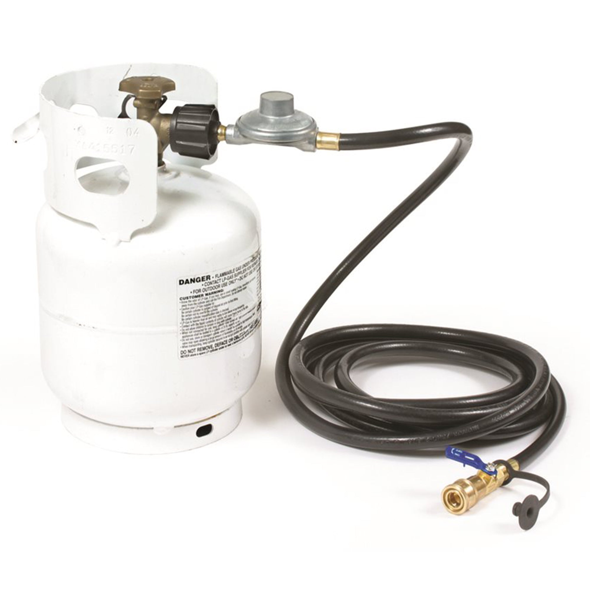 Camco Low Pressure Gas Regulator with 6' Propane Hose and Quick Connect Valve - VMInnovations