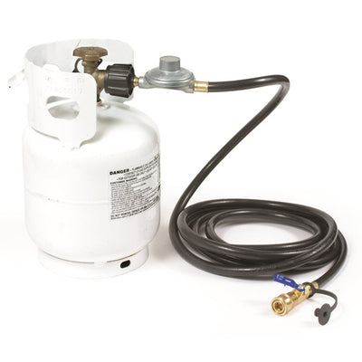 Camco Low Pressure Gas Regulator with 6' Propane Hose and Quick Connect Valve