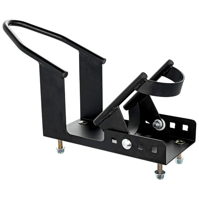 Camco Motorcycle Wheel Chock Mount w/Handlebar Straps & Universal Fit (Open Box) - VMInnovations