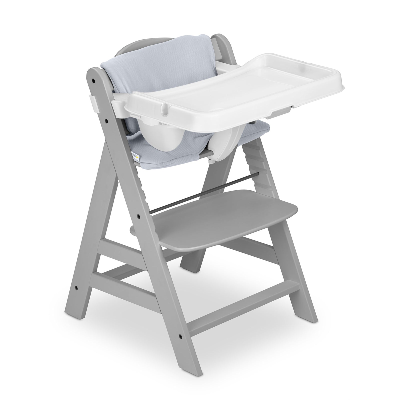 hauck Alpha+ Grow Along Wooden High Chair w/Alpha Tray Table & Deluxe Cushion - VMInnovations