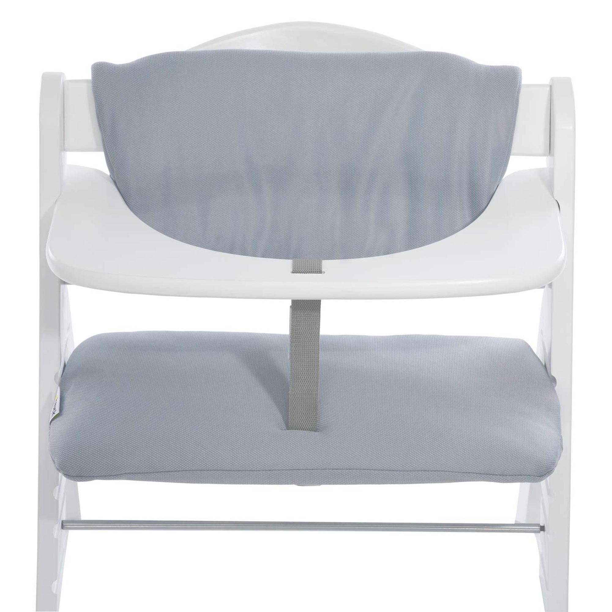 hauck Alpha+/Beta+ Wooden High Chair Tray Table & Deluxe Seat Cushion Pad, Grey