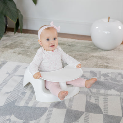 Bumbo Sturdy Floor Seat LITE with Cushioned Seat and Safety Strap, Cool Grey - VMInnovations