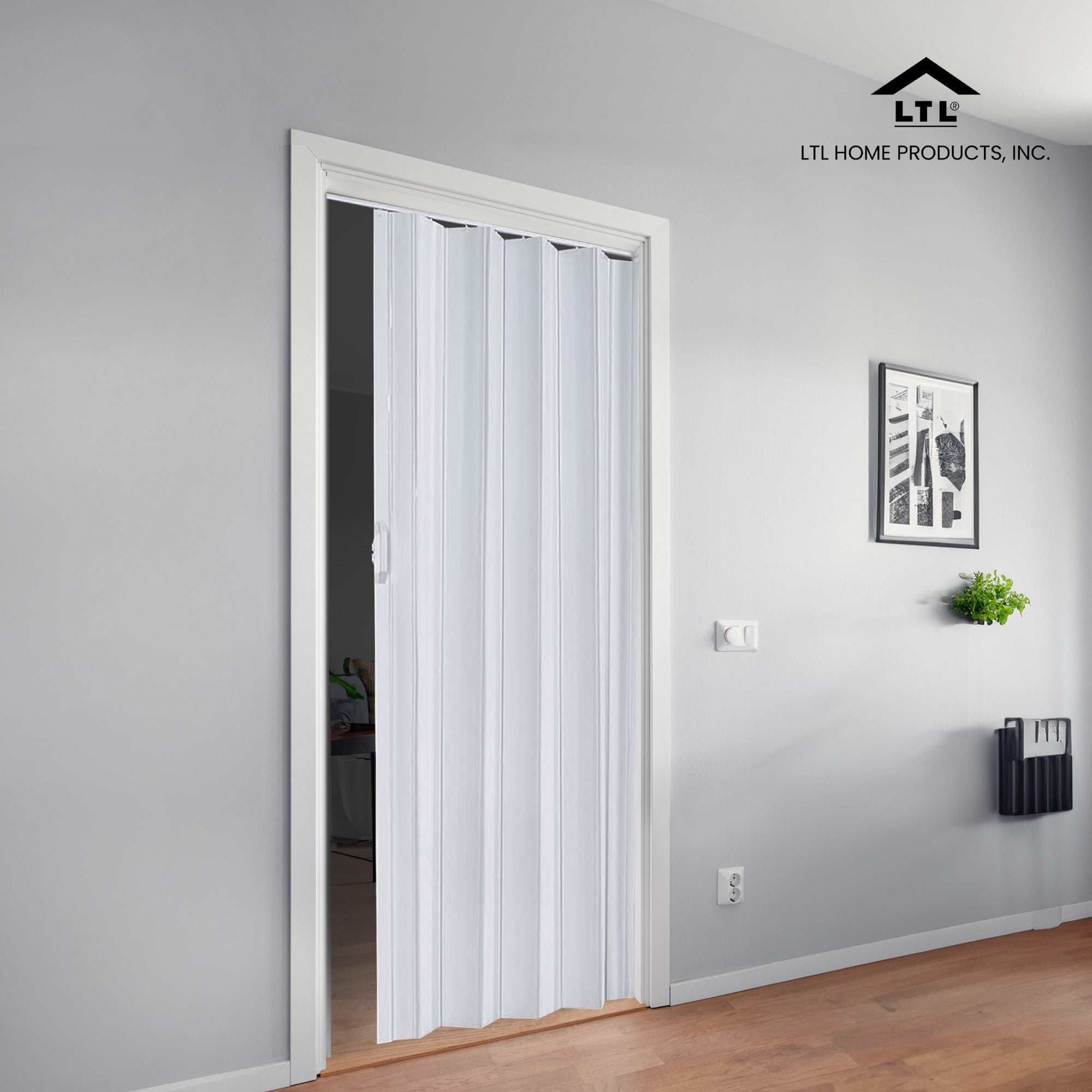 LTL Home Products Via 36"x80" Vinyl PVC Hinged Single Folding Door, White (Used) - VMInnovations