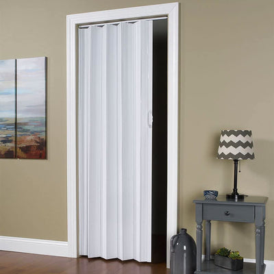 LTL Home Products Via 36" x 80" Vinyl Hinged Single Folding Door, White Mist - VMInnovations