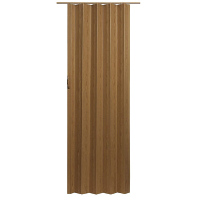 LTL Home Products Via 36" x 80" Vinyl Hinged Single Folding Door, Oak Brown - VMInnovations