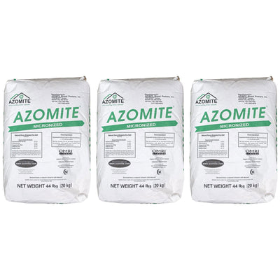 Azomite 44 lbs Micronized Organic Trace Mineral Soil Fertilizer Powder (3 Pack)