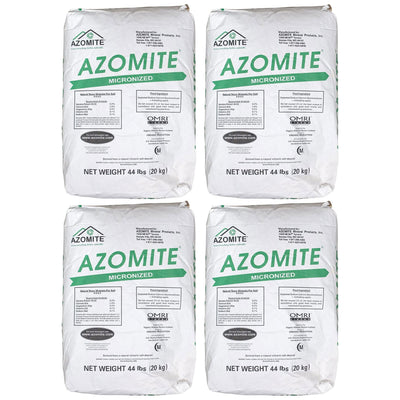 Azomite 44 lbs Micronized Organic Trace Mineral Soil Fertilizer Powder (4 Pack)