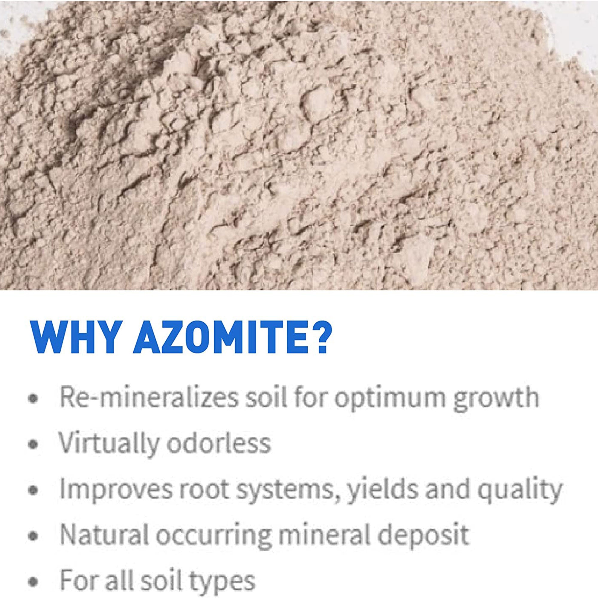 Azomite 44 lbs Micronized Organic Trace Mineral Soil Fertilizer Powder (4 Pack)
