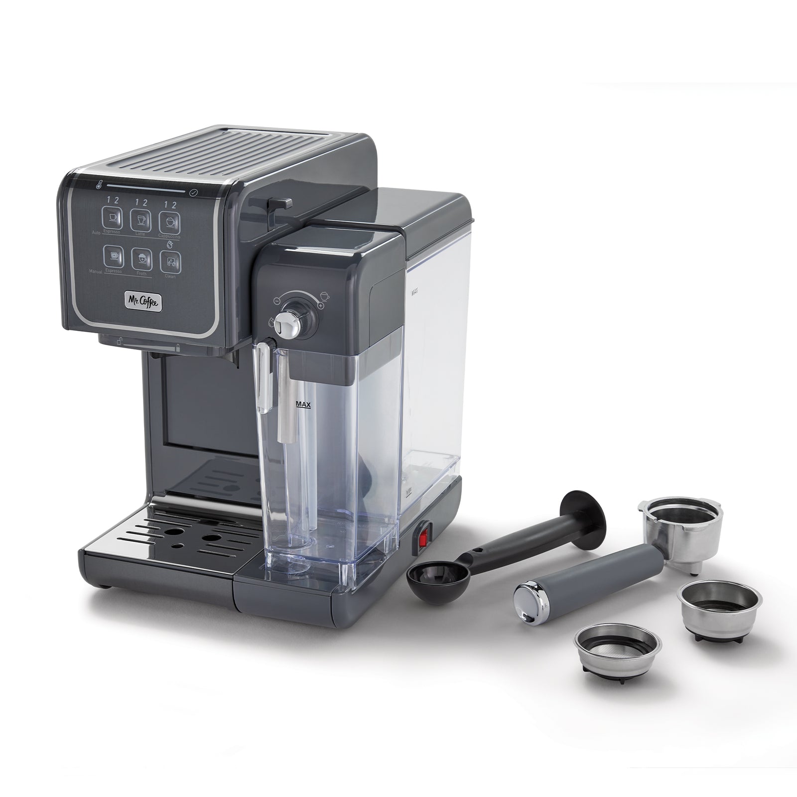 Mr. Coffee One-Touch CoffeeHouse+ Espresso, Cappuccino, and Latte Maker, Grey - VMInnovations