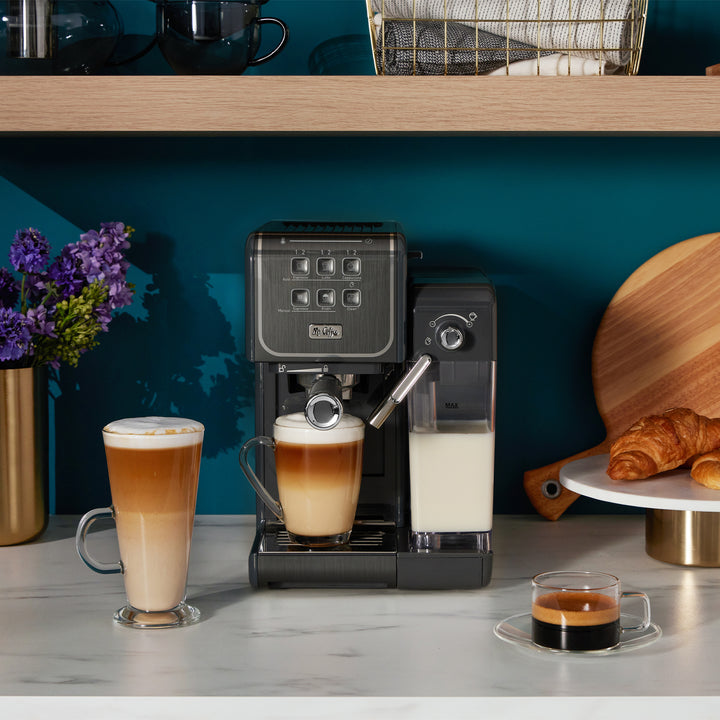 Mr. Coffee One-Touch CoffeeHouse+ Espresso, Cappuccino, and Latte Maker, Grey