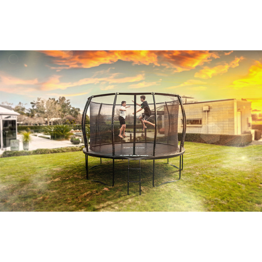 ALLSTAR 10' Trampoline for Kids Outdoor Backyard Play Equipment w/ Net & Ladder