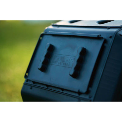 Outdoor 22.5 Gal Tumbling Composter Waste Bin w Aeration Holes, Black (Open Box) - VMInnovations
