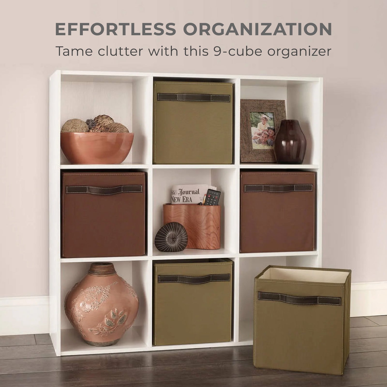 ClosetMaid 9Cube Wood Stackable Open Bookcase Display Shelf Organizer(For Parts) - VMInnovations