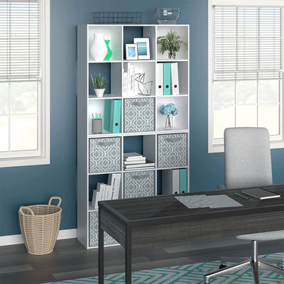 ClosetMaid 9 Cube Wood Stackable Open Bookcase Display Shelf, White (Damaged) - VMInnovations